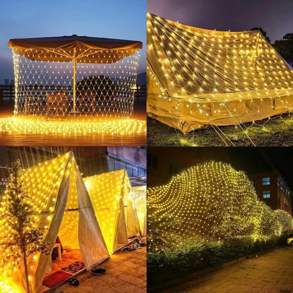 Luces Navidad Red X96 Led Luz Calida 3mts Con Enchufe Luces Cálido