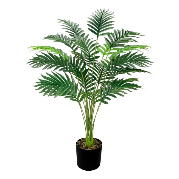 Palmera Areca Artificial 80cm En Maceta Verde Con Hojas Realistas