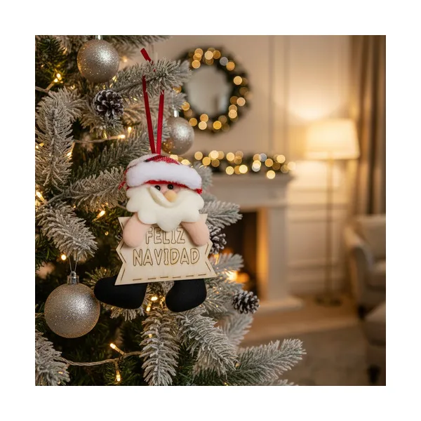 Adornos Navideños Colgante De Paño Decoración Navidad 15cm