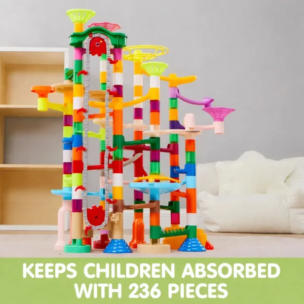 Laberinto De Bolitas Con Elevador 236 Pz Construcción Niños Multicolor