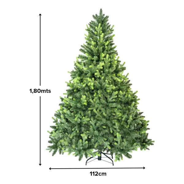Arbol De Navidad Pino Natural Super Real 1.80mts Verde