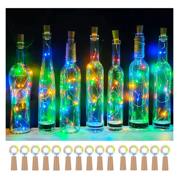 Tira De Luces Alambre Led 3mt Corcho X10u Botella Decoracion