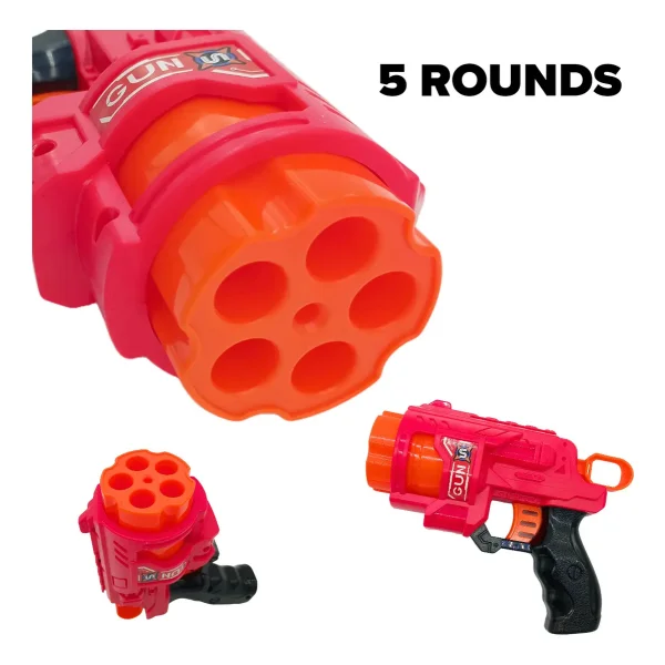 Set Pistola + Objetivos + Dardos X28 Juguete Compatible Nerf Rojo