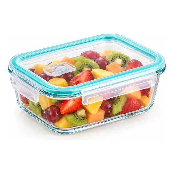 Taper Vidrio Hermético 1040ml Apto Microondas Horno Freezer Transparente