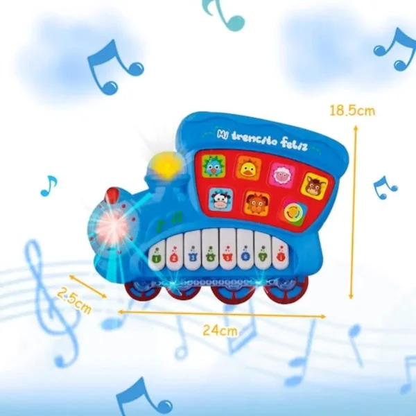 Locomotora Musical Piano Con Sonidos Animales Juguete