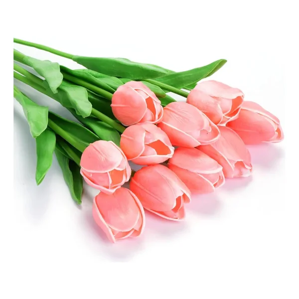 Tulipan Artificial Flores Artificiales Decoracion Ramo X10