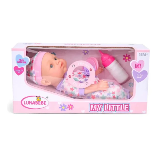 Muñeca Bebé Sonidos Incluye Chupete Y Mamadera 26 Cm