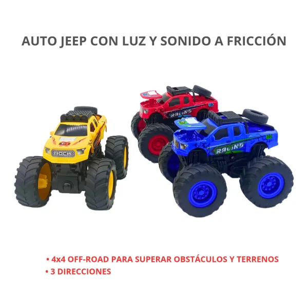 Auto A Friccion Off Road Monster 360 Giro Juguetes