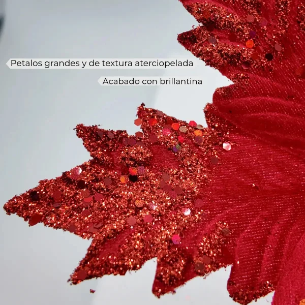 Flor 25cm Para Arbol De Navidad Adornos Decoracion