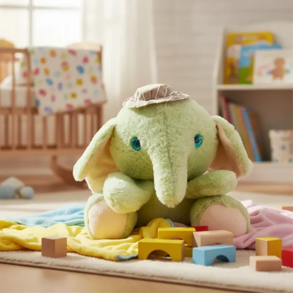 Peluche Elefante Con Gorro Bebe Muñeco Suave Infantil 20cm