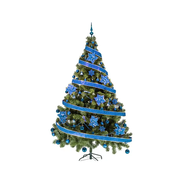 Arbol De Navidad Tronador Lujo 2,10mts Pino Decorado Azul Color Verde