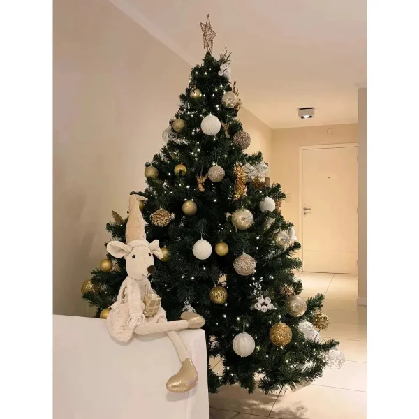 Árbol De Navidad Fabesa Canadian 1.5mts Frondoso Base Metálica Verde