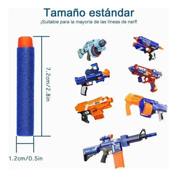 Dardos X100 Unidades Proyectiles Repuesto Compatible Nerf