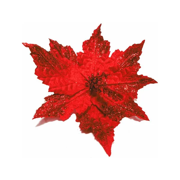 Flor 25cm Rojo Arbol De Navidad Adornos Decoración X4u