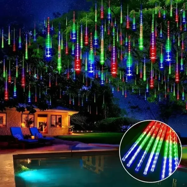 Luces Led Lluvia Meteoro 3mt X8 Tubos 220v Interconectable