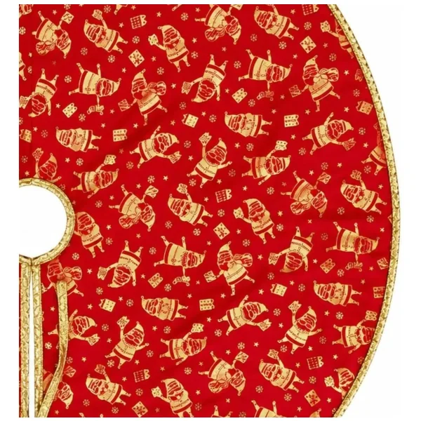 Cubre Pie Arbol Navidad Funda Adornos Decoracion Rojo