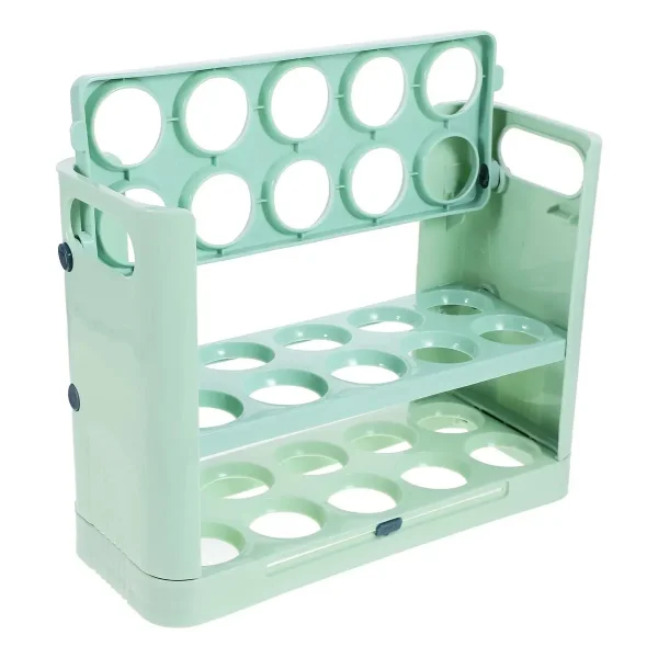 Huevera Organizador 3 Niveles Porta Huevos Heladera Mesada Verde Claro