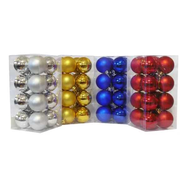 Adornos Navideños Set Bolas De Navidad 5cm X80 Unidades