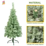 Arbol Navidad Tronador Slim Nevado 1,20mt + Kit Decoracion