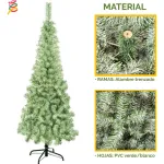 Arbol De Navidad Decorado Slim Nevado 1,80m + Kit Decoracion