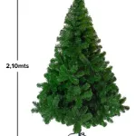 Árbol De Navidad Arbolito Pino Tronador De Lujo 2.10mts Base Metálica