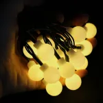 Luces De Navidad X20 Bolitas A Pilas Guirnalda Led 3mts Luces Calidas
