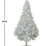 Arbol De Navidad 2mts Arbolito Canadian Spruce Blanco Plata