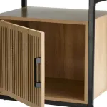 Mesa De Luz Noche Chica Mesita Moderna Mdf Hierro 54cm