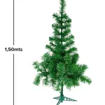 Arbol De Navidad Pino Arbolito Aleman 1,50 Mts Con Base Plastica Decorativo