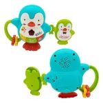 Sonajero Musical Bebe Pingüinos Con Luz Y Sonidos Jyf Toys Color Verde Oscuro