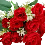 Ramo De Rosas Flores Artificiales Decoracion X1