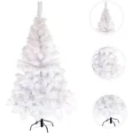 Árbol De Navidad Tradicional Expreso Polar Tronador De Lujo De 150cm Blanco