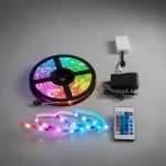 Tira Led 220v 5 Metros Luces Rgb Con Control Remoto Y Fuente