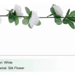 Flores Artificiales Guirnalda Guía De Rosa Enredadera 2.4m