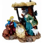 Pesebre Navideño Resina Artesanal Adorno Nacimiento Figuras