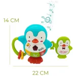 Sonajero Musical Bebe Pingüinos Con Luz Y Sonidos Jyf Toys Color Verde Oscuro