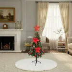 Arbol Navidad Tronador Slim Verde 1,20mt + Kit Decoracion