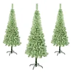 Árbol De Navidad Tronador Slim Nevado 1.80mts Base Metal