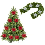 Flor 20cm Para Arbol De Navidad Adornos Decoracion