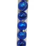 Adornos Navideños Tubo Bolas De Navidad 5cm X9 Unidades