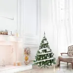 Arbolito Navidad Montañes Deluxe 1.30mts Decoración Plata 