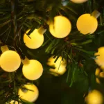 Luces De Navidad X20 Bolitas A Pilas Guirnalda Led 3mts Luces Calidas