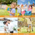 Burbujero Automatico Pistola Juguete De Burbuja Con Luz Color Amarillo