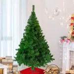 Árbol De Navidad Arbolito Pino Tronador De Lujo 2.10mts Base Metálica Verde