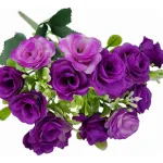 Ramo Mini Rosa Rococo Flores Artificiales 30cm Decoración X1