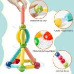 Juego De Bloques Magnéticos Para Armar X42 Piezas Educativo Didáctico Infantil Con Barras Y Esferas Imanes 3d Construcción Creativa Regalo Niños Y Niñas Levys Bazar