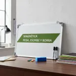 Pizarra Blanca Magnética 60x80cm Pizarrón Con Accesorios