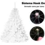 Arbol De Navidad Extra Lujo Patagonia Blanco 1,30 Mts Con Base Metálica