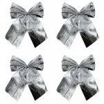 Adorno Colgante Navidad Moño 9cm Para Decoración Navideño X4