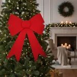 Moño Navidad Grande 39cm Adornos Navideños Deco Para Arbol